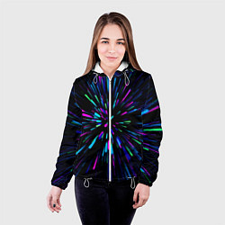 Куртка с капюшоном женская Neon rods, цвет: 3D-белый — фото 2