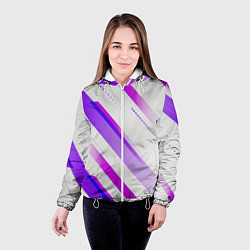 Куртка с капюшоном женская Color white pink, цвет: 3D-белый — фото 2