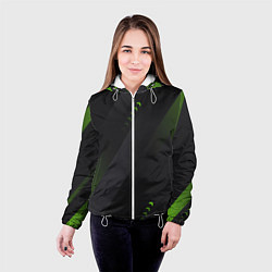 Куртка с капюшоном женская Color black green, цвет: 3D-белый — фото 2