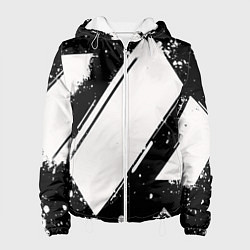 Куртка с капюшоном женская Color black white, цвет: 3D-белый