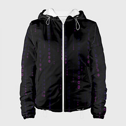Куртка с капюшоном женская Color black pink, цвет: 3D-белый