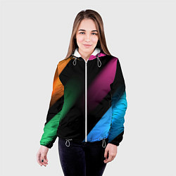 Куртка с капюшоном женская Multicoloured, цвет: 3D-белый — фото 2