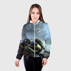 Куртка с капюшоном женская Lamborghini - motorsport extreme, цвет: 3D-белый — фото 2