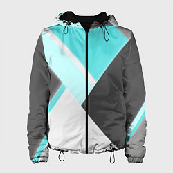 Куртка с капюшоном женская Color black blue, цвет: 3D-черный