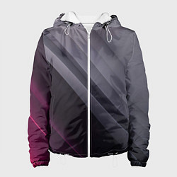 Куртка с капюшоном женская Color black grey, цвет: 3D-белый