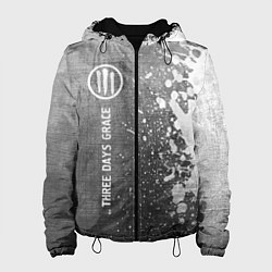 Куртка с капюшоном женская Three Days Grace - grey gradient по-вертикали, цвет: 3D-черный