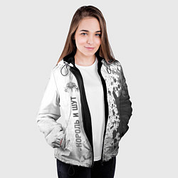 Куртка с капюшоном женская Король и Шут - white gradient по-вертикали, цвет: 3D-черный — фото 2