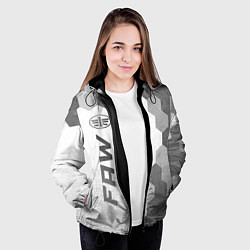 Куртка с капюшоном женская FAW - white gradient по-вертикали, цвет: 3D-черный — фото 2