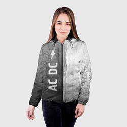 Куртка с капюшоном женская AC DC - grey gradient по-вертикали, цвет: 3D-черный — фото 2