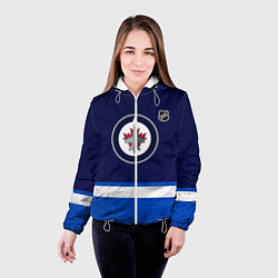 Куртка с капюшоном женская Виннипег Джетс хоккей, цвет: 3D-белый — фото 2