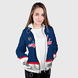 Куртка с капюшоном женская Washington Capitals hockey team, цвет: 3D-белый — фото 2
