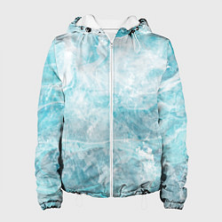 Женская куртка Абстракция - light blue sea foam