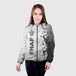 Куртка с капюшоном женская FNAF - white gradient по-вертикали, цвет: 3D-черный — фото 2