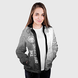 Куртка с капюшоном женская The Offspring - grey gradient по-вертикали, цвет: 3D-черный — фото 2
