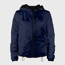 Куртка с капюшоном женская Туманный чёрно-синий пятнистый, цвет: 3D-черный