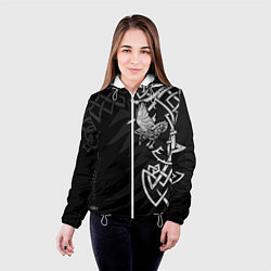 Куртка с капюшоном женская Верные спутники Одина, цвет: 3D-белый — фото 2