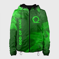 Женская куртка God of War - green gradient вертикально