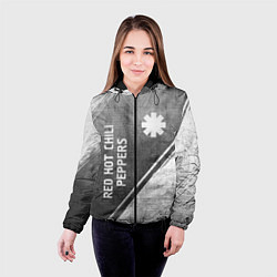 Куртка с капюшоном женская Red Hot Chili Peppers - grey gradient вертикально, цвет: 3D-черный — фото 2
