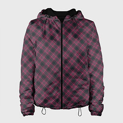 Куртка с капюшоном женская Tartan, цвет: 3D-черный