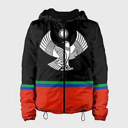 Куртка с капюшоном женская Дагестан цвета, цвет: 3D-черный