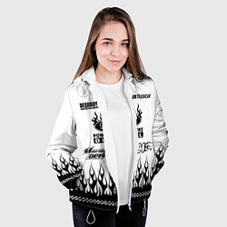 Куртка с капюшоном женская Dead white - Bones, цвет: 3D-белый — фото 2