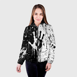 Куртка с капюшоном женская Антиматерия подтеки, цвет: 3D-черный — фото 2