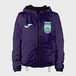 Куртка с капюшоном женская ФК Уфа - форма с текстурой, цвет: 3D-черный