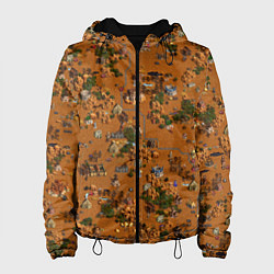 Куртка с капюшоном женская Земли Фабрики - Герои 3, цвет: 3D-черный