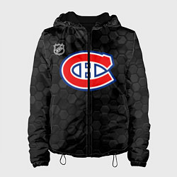 Куртка с капюшоном женская Монреаль Канадиенс - черные соты, цвет: 3D-черный