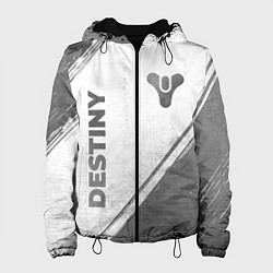 Куртка с капюшоном женская Destiny - white gradient вертикально, цвет: 3D-черный