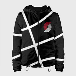 Куртка с капюшоном женская Трэйл Блэйзерс - черный мяч, цвет: 3D-черный