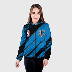 Куртка с капюшоном женская Даллас Маверикс - черно синий, цвет: 3D-черный — фото 2