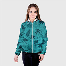 Куртка с капюшоном женская Гавайский стиль - Томми Версетти, цвет: 3D-белый — фото 2