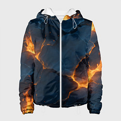 Женская куртка Разлом плит с огнем