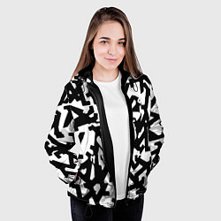 Куртка с капюшоном женская Doom x half life pattern, цвет: 3D-черный — фото 2