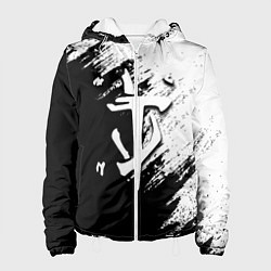 Женская куртка Doom штрихи красок черные