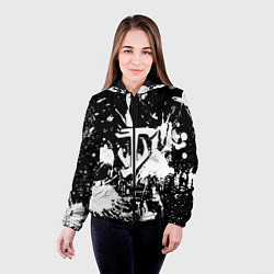Куртка с капюшоном женская Doom белые краски, цвет: 3D-черный — фото 2