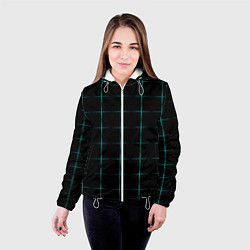 Куртка с капюшоном женская Color black blue crosses, цвет: 3D-белый — фото 2