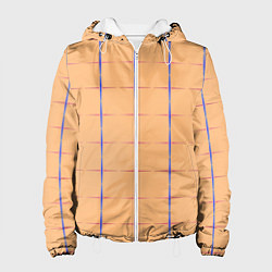 Куртка с капюшоном женская Color beige blue cross, цвет: 3D-белый