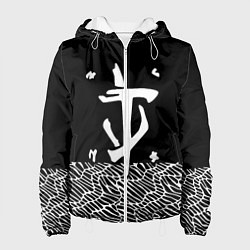 Куртка с капюшоном женская Doom геометрия линии, цвет: 3D-белый