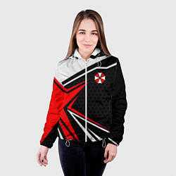 Куртка с капюшоном женская Umbrella - red uniform, цвет: 3D-белый — фото 2