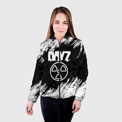 Куртка с капюшоном женская Dayz белые краски лого, цвет: 3D-черный — фото 2