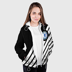 Куртка с капюшоном женская Chelsea geometry sport, цвет: 3D-белый — фото 2
