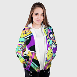 Куртка с капюшоном женская Пришелец, цвет: 3D-белый — фото 2