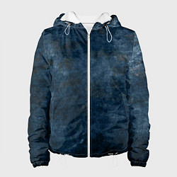 Женская куртка Абстракция - old blue wall with black stains
