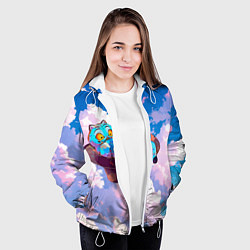 Куртка с капюшоном женская Tiger Derpy in the clouds, цвет: 3D-белый — фото 2
