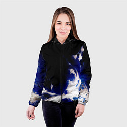 Куртка с капюшоном женская Синее пламя, цвет: 3D-черный — фото 2