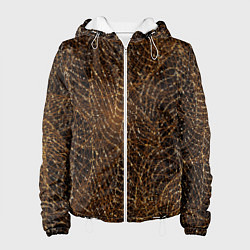 Куртка с капюшоном женская Золотая сеть, цвет: 3D-белый