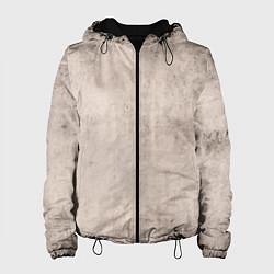 Куртка с капюшоном женская Текстура мокрый бетон бежевый, цвет: 3D-черный