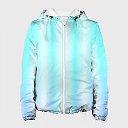 Куртка с капюшоном женская Neon white blue lines, цвет: 3D-белый